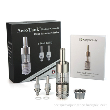 Replaceable Bottom Heating Dual Coil Atomizer Aero Tank Atomizer Airflow Control Atomizer
